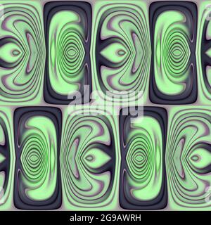Abstrakt schönes Nahtmuster mit Streifen und Linien in Pastellfarben. Stockfoto