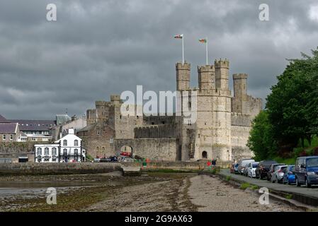 Caernarfon Castle Stockfoto