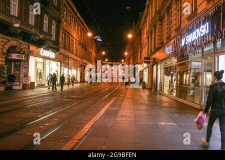 Zagreb, Kroatien, Republika Hrvatska, Europa. Ilica Street. Stockfoto