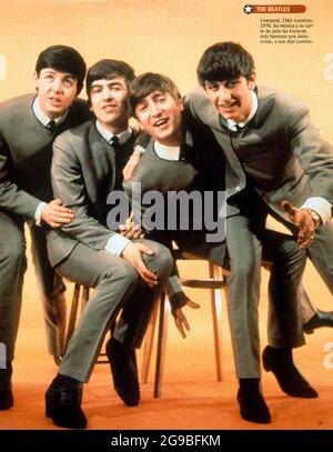 R-THE BEATLES - GRUPO MUSICAL BRITANICO - AÑOS 60. DIE BEATLES. JOHN LENNON. PAUL MCCARTNEY. RINGO STARR. GEORGE HARRISON. Stockfoto