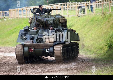 M4A2 Sherman mittlerer Panzer, Bovington Tank Museum, Dorset England Stockfoto