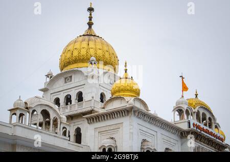 Religiöser Ort für Sikhs Bangla Sahib Gurudwara Stockfoto