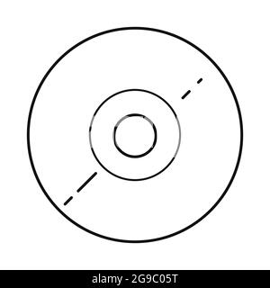 Symbol für die Compact Disk-Zeile. Vektordarstellung isoliert auf weißem Hintergrund Stock Vektor