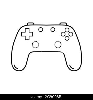 Spiel-Controller Linie Vektor-Symbol für Website Stock Vektor