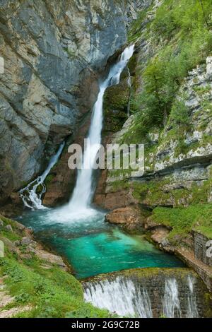 Wasserfall Savica, Nationalpark Triglav, Slowenien Stockfoto