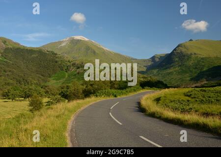 Die Glen Nevis Road, Schottische Highlands, Großbritannien. Stockfoto