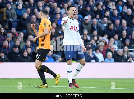 LONDON, ENGLAND - 1. März 2020: DELE Alli aus Tottenham, aufgenommen während des Spiels der Premier League 2020/21 zwischen dem FC Tottenham Hotspur und dem FC Wolverhampton im Tottenham Hotspur Stadium. Stockfoto