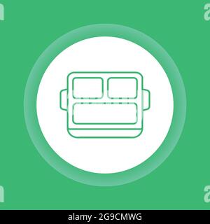 Wiederverwendbares Symbol für die Lunchbox-Farbtaste. Zero Waste Lifestyle. Metallbehälter zur Lagerung von Lebensmitteln. Piktogramm für Webseite, mobile App, Promo. Stock Vektor