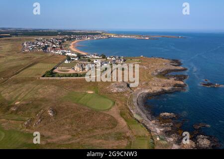 Luftaufnahme von Elie und Earlsferry, East Neuk, Fife, Schottland. Stockfoto