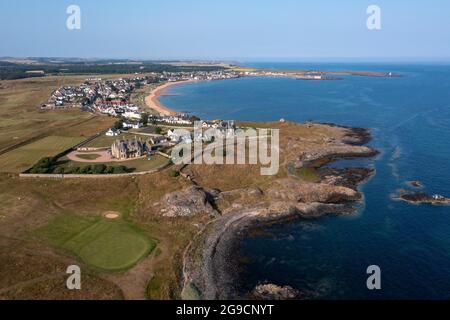 Luftaufnahme von Elie und Earlsferry, East Neuk, Fife, Schottland. Stockfoto