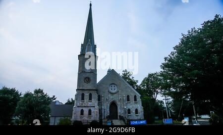 WESTPORT, CT, USA - 24. JULI 2021: Christ & Holy Trinity Episcopal Church Stockfoto