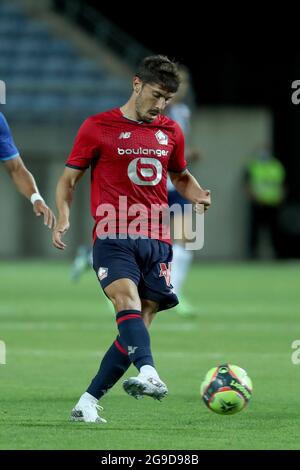 Algarve, Portugal. 25. Juli 2021. Während des vor der Saison freundlichen Fußballspiels zwischen dem FC Porto und dem OSC Lille im Stadion der Algarve in Loule, Portugal, am 25. Juli 2021. (Bild: © Pedro Fiuza/ZUMA Press Wire) Stockfoto