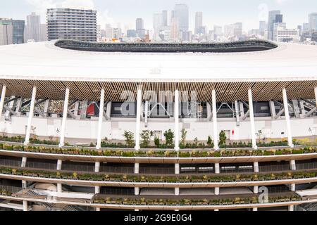 Neues Nationalstadion für die Olympischen Spiele 2020 in Tokio, JAPAN - 26. Januar 2020 Stockfoto