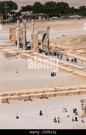 Persepolis, Tor aller Nationen (Xerxes Tor), alte Hauptstadt des Achaemenidenreiches, Vorort von Shiraz, Fars Provinz, Iran, Persien, Westasien, Asien Stockfoto