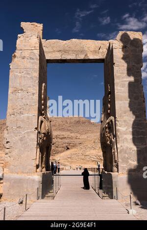 Persepolis, Tor aller Nationen, Tor zu Xerxes, Hauptstadt des Achämeniden-Reiches, Fars-Provinz, Iran, Persien, Westasien, Asien Stockfoto