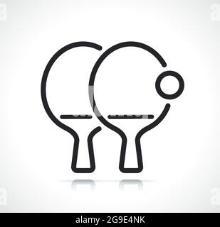 Symbol für Tischtennis oder Tischtennis Stock Vektor