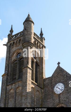 Kirche Saint-Gervais und Saint-Protais du Montet, Departement Allier, Auvergne-Rhone-Alpes, Frankreich Stockfoto