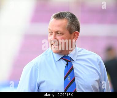 Tynecastle Park .Edinburgh.Schottland.Großbritannien. 25. Juli 21 Hearts vs Inverness CT Premier Sports Cup Billy Dodds, Inverness CT Manager. Stockfoto