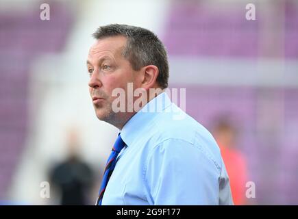 Tynecastle Park .Edinburgh.Schottland.Großbritannien. 25. Juli 21 Hearts vs Inverness CT Premier Sports Cup Billy Dodds, Inverness CT Manager. Stockfoto