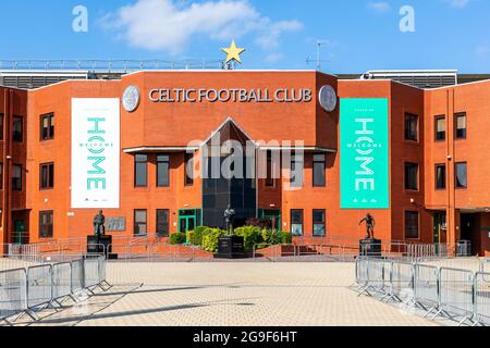 Celtic Football Club , Haupteingang, Parkhead, London Road, Glasgow, Schottland Stockfoto