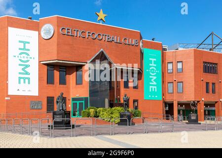 Celtic Football Club , Haupteingang, Parkhead, London Road, Glasgow, Schottland Stockfoto