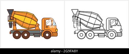 Symbol für Betonmischer. Zementmischer Stock Vektor