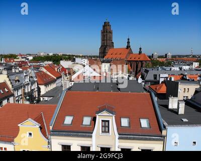 Gliwice Stadt in Polen. Skyline der Altstadt von Gliwice. Stockfoto