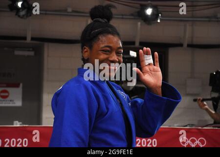 Tokio, Japan. Juli 2021. Sarah-Leonie Cysique (FRA), Frauen -57 kg, während der Olympischen Spiele Tokio 2020, Judo, am 26. Juli 2021 in Nippon Budokan, in Tokio, Japan - Foto Yoann Cambefort / Marti Media / DPPI Credit: DPPI Media/Alamy Live News Stockfoto