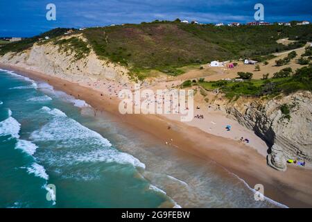 Frankreich, Pyrénées-Atlantiques (64), Baskenland, Bidart, Strand Erretegia Stockfoto