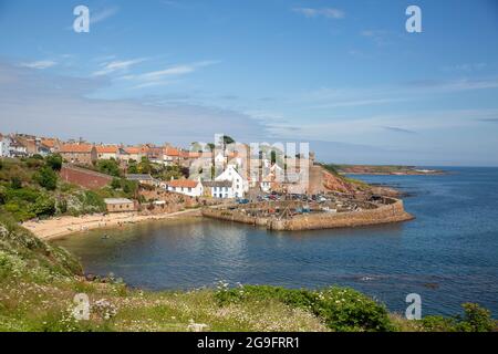 Crail Harbour und Strand, East Neuk of Fife, Schottland Stockfoto