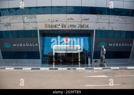 Mohammed Bin Zayed Stadium - Abu Dhabi. --- das Mohammed bin Zayed Stadion (arabisch: ستاد محمد بن زايد) ist ein Mehrzweckstadion, das hauptsächlich für Fo genutzt wird Stockfoto