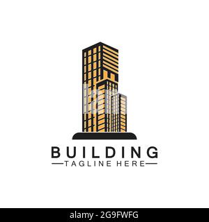 Gebäude Logo Vektor Illustration Design, Immobilien Logo Vorlage, Logo Symbol Symbol Stock Vektor