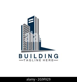 Gebäude Logo Vektor Illustration Design, Immobilien Logo Vorlage, Logo Symbol Symbol Stock Vektor