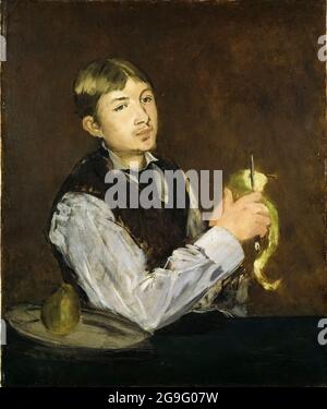 Edouard Manet, Junge Peeling a Pear, Porträtmalerei, vor 1883 Stockfoto