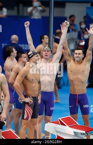 Team USA 4X100m gold Medaille gewinnen Staffel bei den Leichtathletik