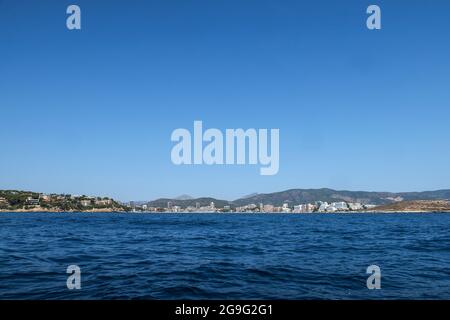 Der Partyort Magaluf auf Mallorca, Spanien Stockfoto