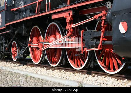 Lokomotive PT47, Dampfzug, alter Dampfzug, Skarżysko-Kamienna, Stockfoto