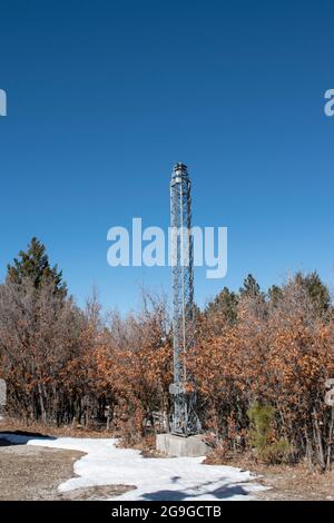Gebäude in Sunspot New Mexico, wo das Richard B. Dunn Solar Telescope untergebracht ist. Stockfoto