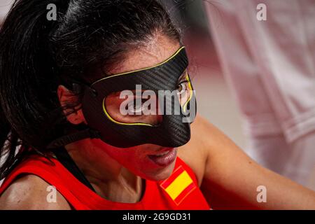 Tokio, Japan. Juli 2021. Olympische Spiele: Basketballspiel zwischen Korea und Spanien somen in der Saitama Super Arena. © ABEL F. ROS / Alamy Live News Stockfoto