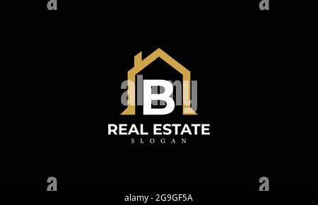 Alphabet B Immobilien Monogramm Vektor Logo Design, Buchstabe B Haus Icon Vorlage Stock Vektor