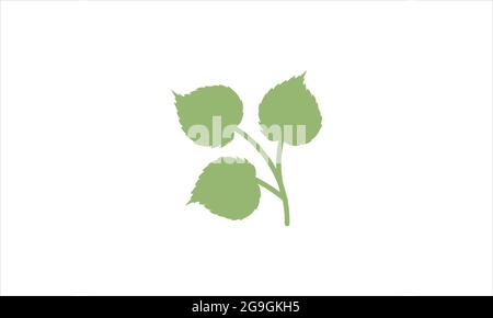 lindenblatt Symbol Vektor-Design oder Lindenblatt trendy Symbol Logo Design Illustration Stock Vektor