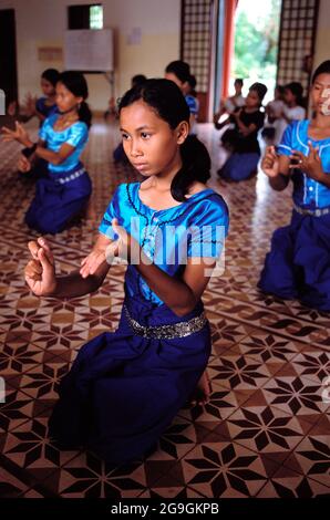 Kambodscha, Phnom Penh, Khmer-Tanzschule, Apsara-Tanz Stockfoto