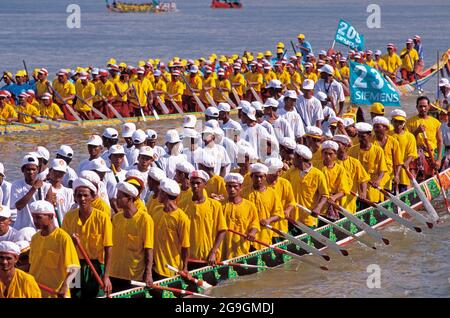 Wasserfest. Mekong und Tonle SAP. Phnom Penh. Kambodscha Stockfoto