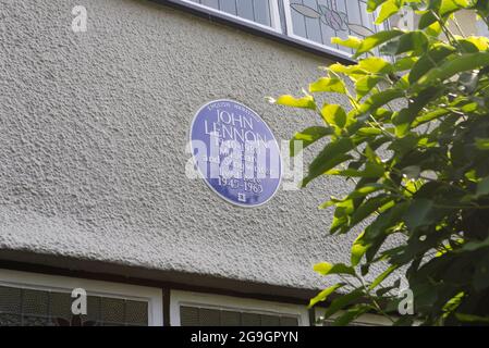 Jogn Lennons Elternhaus Stockfoto