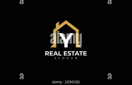 Alphabet Y Immobilien Monogramm Vektor Logo Design, Buchstabe Y Haus Icon Vorlage Stock Vektor