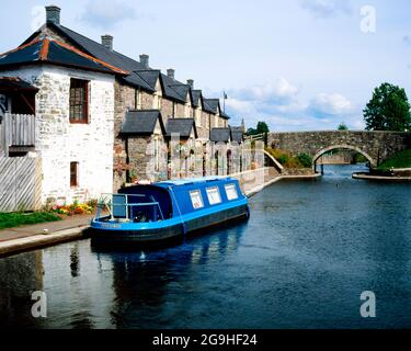 Brecon Basin, Monmouthshire and Brecon Canal, Brecon, Powys, Wales. Stockfoto