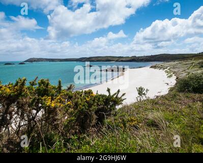 Little Bay, St. Martin's, Isles of Scilly, Cornwall, England, VEREINIGTES KÖNIGREICH. Stockfoto