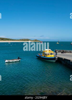 Higher Town Quay, St. Martin's, Isles of Scilly, Cornwall, England, VEREINIGTES KÖNIGREICH. Stockfoto