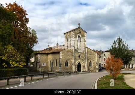 Saint Rémy Kirche in Frankreich, wo Jeanne d’Arc getauft wurde Stockfoto