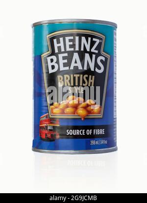 Kanadische Heinz Baked Beans British Style Kann Anders Rezept Als Die Kanadische Regelmäßige Heinz Baked Beans Mit Weniger Zucker Und Weniger Kalorien Stockfoto